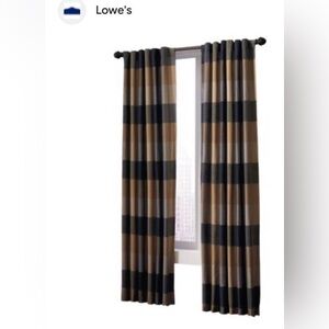 Lowe's Elegant Faux Silk Plaid Curtain Panels